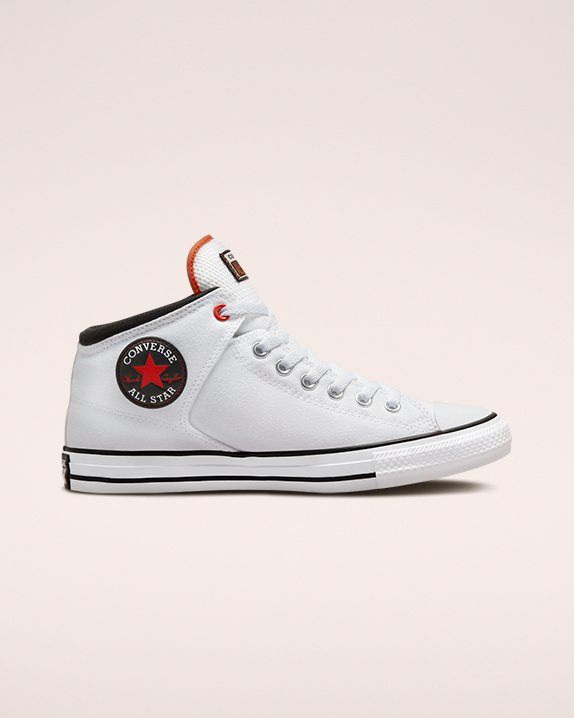Converse Chuck Taylor All Star High δρομου καμβα Mid ασπρα | A19021H