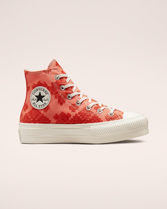 Converse Chuck Taylor All Star Lift Festival Borderie High Top κοκκινα | A95142W