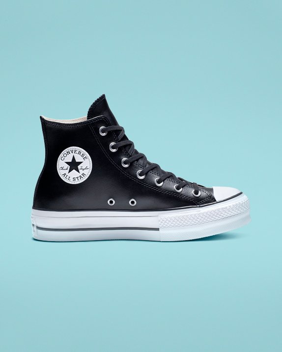 Converse Chuck Taylor All Star Lift δερματινα High Top μαυρα | A05653R