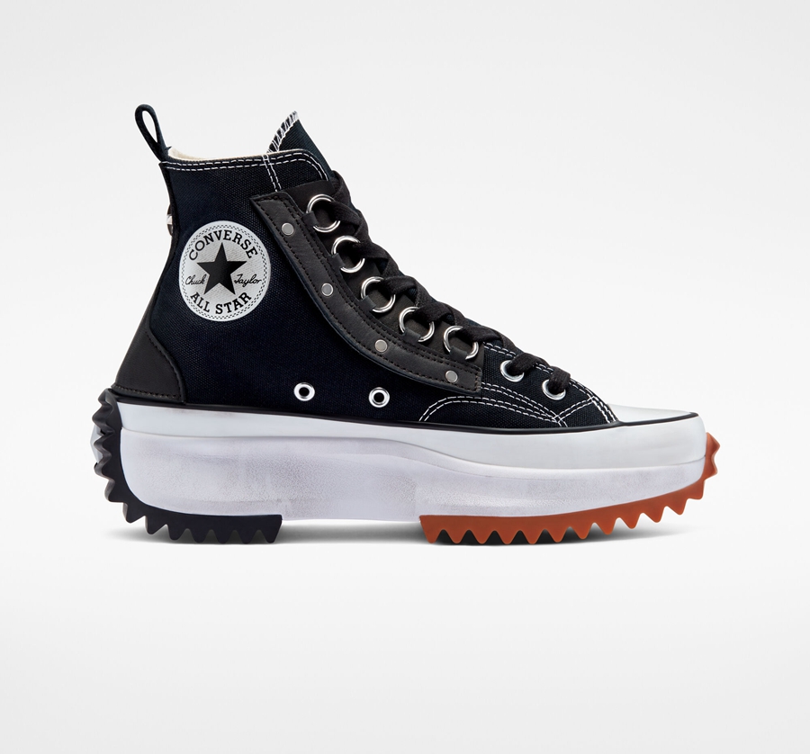 Converse Run Star Hike flatforms Punk Academia μαυρα | A41732I