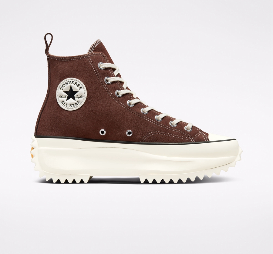 Converse Run Star Hike flatforms σουετ καφε | A06956W