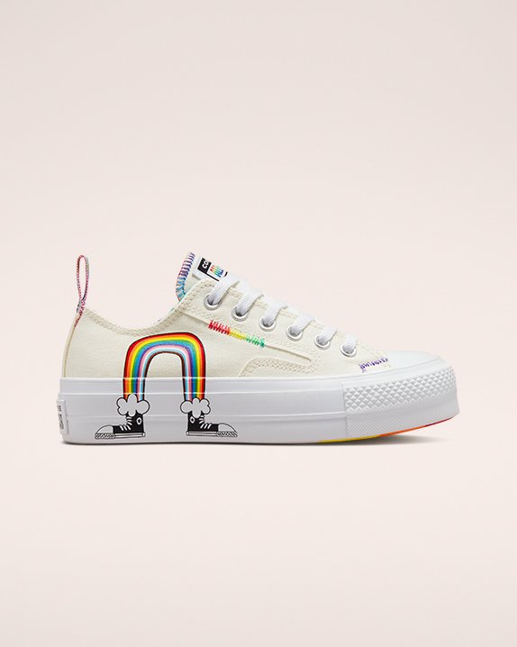 Converse x Pride Lift Chuck Taylor All Star Low Top Μπεζ | A10377Y
